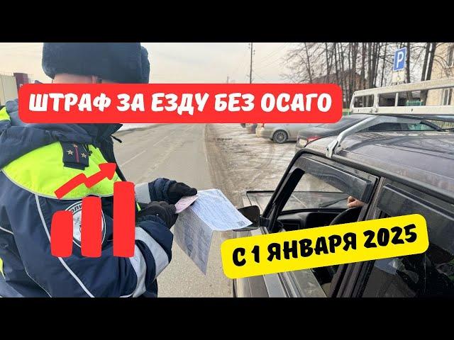 Штраф за ОСАГО с 1 января 2025