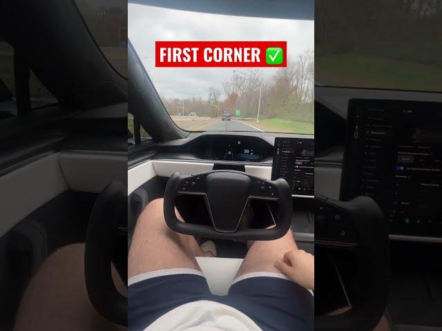 ️*TRUSTS TESLA AUTOPILOT* ️ IMMEDIATE REGRET  ALMOST CRASHES ️ WOULD YOU TRUST THIS⁉️ #Shorts