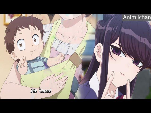 Komi-san meets baby again | Baby calls her  cocco | Komi san can't communicate ep 11  Animiichan