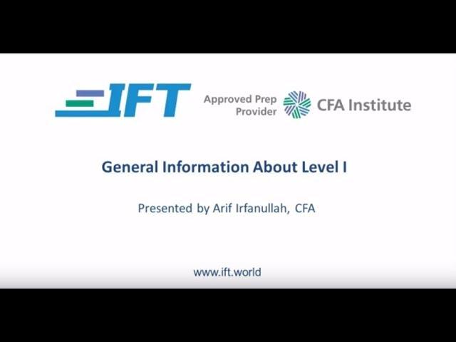 2018 Level I CFA - General Information about the Exam