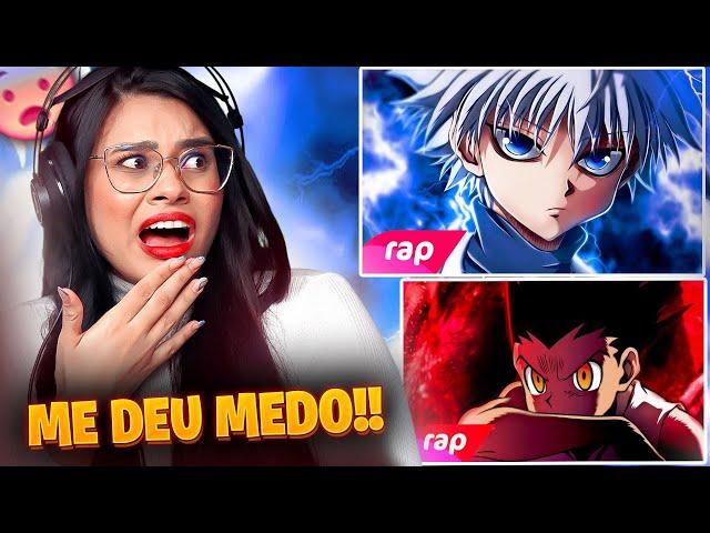 PRIMEIRA VEZ VENDO Hunter x Hunter!!  Rap do Killua & Rap do Gon | 7 Minutoz