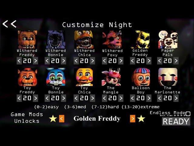 FNAF 2 DELUXE 12/20 MODE COMPLETE