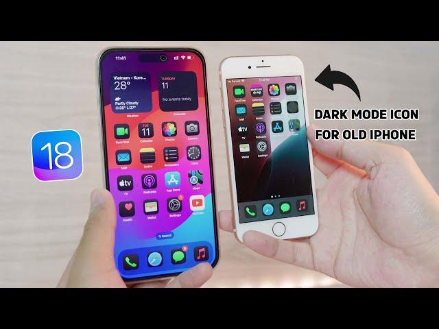Bring iOS 18 Dark Mode icon to Older iPhone FREE - How to Get it