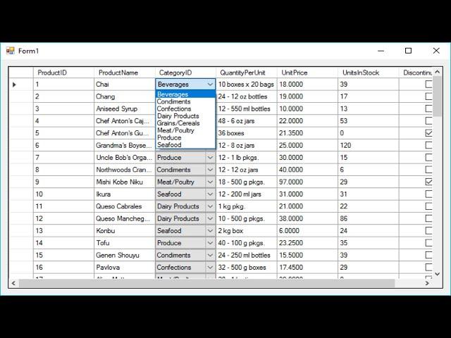 C# Tutorial - Add Combobox to DataGridView | FoxLearn