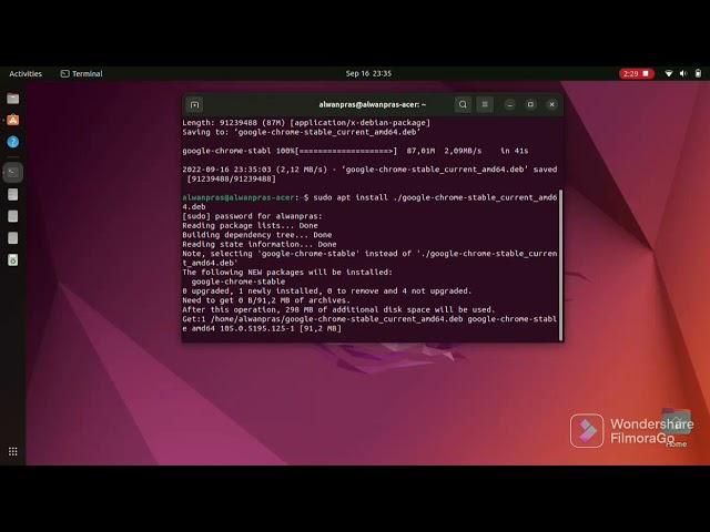 Download & Install Google-Chrome with Terminal | UBUNTU 22.04