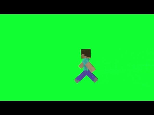 MINECRAFT STEVE walks into your screen - Green Screen