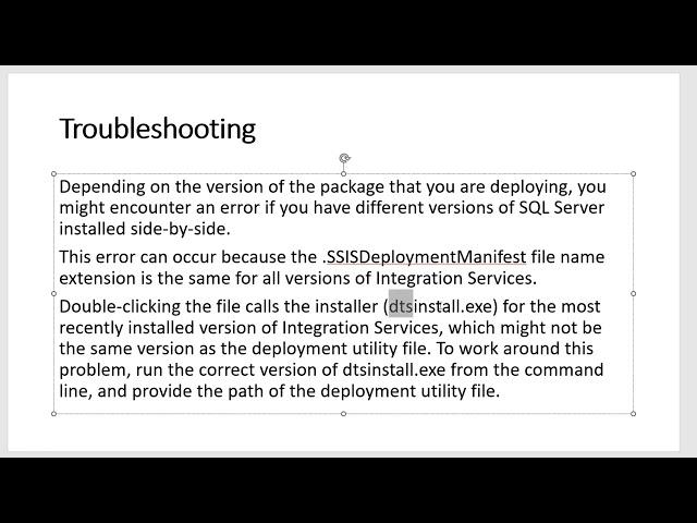 SSIS Package Deployment Problem