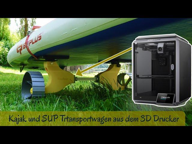 Kajak und SUP Wagen aus dem 3D Drucker | Kostenlose STL + BOM und als Bausatz
