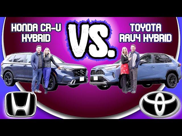 Toyota RAV4 hybrid VS Honda CR-V hybrid comparison//Battle of the hybrids