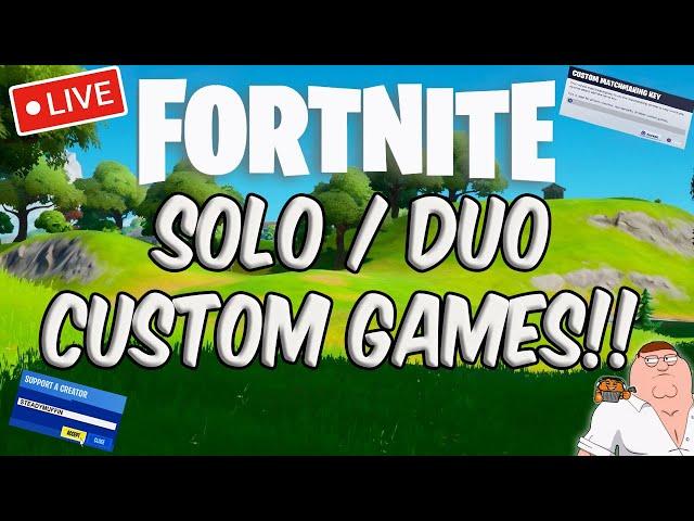 LIVE FORTNITE EU CUSTOM GAMES!! - SOLO/DUOS! #shorts #Short #shortfeed #shortlive