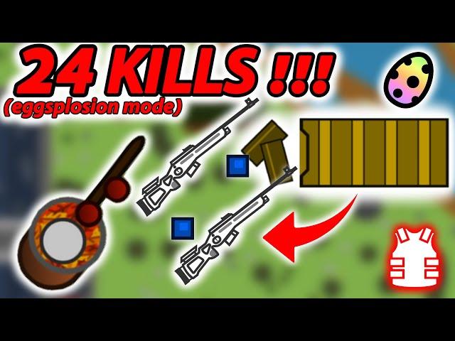 24 KILLS IN SOLO VS SQUADS IN THE NEW EGGSPLOSION MODE ! | SURVIV.IO