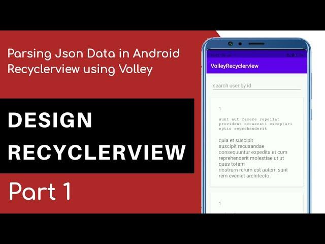 Parse Json Data in recyclerview using volley| volley recyclerview android| Part 1