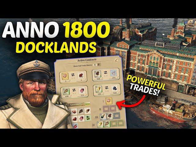 ANNO 1800 - DOCKLANDS REVIEW - Trades, Ornaments, New Ship!