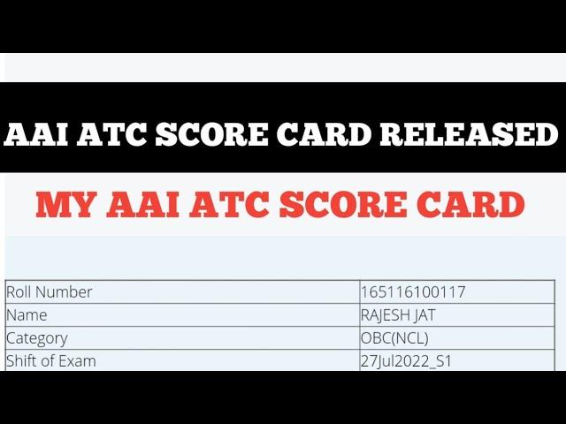 AAI ATC SCORE CARD 2022