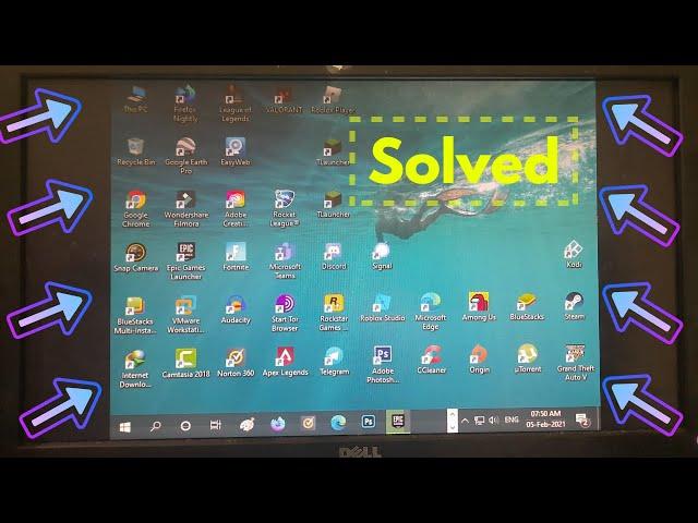Fix desktop is not full screen | computer display full screen problem | screen not full size