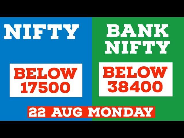 BANKNIFTY target 38400/ banknifty view for Monday 22 Aug