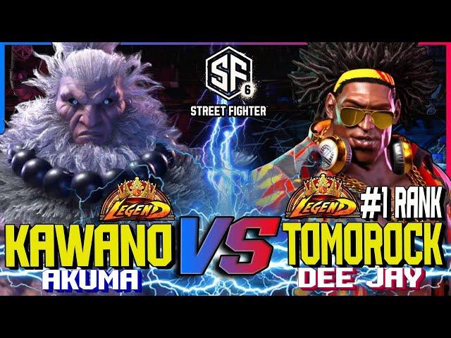 SF6 ▰ KAWANO (AKUMA) vs TOMOROCK (#1 RANKED DEE JAY) ▰ HIGH LEVEL GAMEPLAY