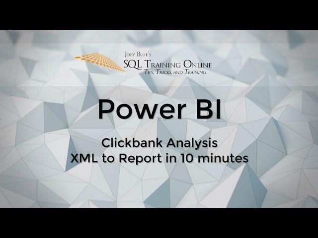 Clickbank Product Analysis from the XML Feed - #PowerBI 001