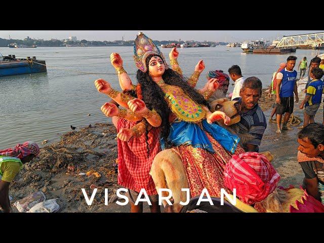 DURGA VISARJAN 2023|MA DURGA IDOL IMMERSION IN KOLKATA BABUGHAT|DURGA PUJA VISARJAN 2023