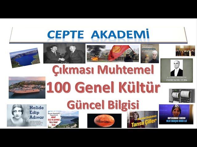 EKYS - KPSS - ÖSYM - MEB - Çıkabilecek 100 adet Genel ve Kültürel Bilgi