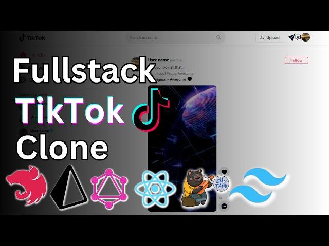 Full Stack TikTok Clone: NestJS, GraphQL, Prisma, Postgres, React, Apollo Client, Zustand & Tailwind