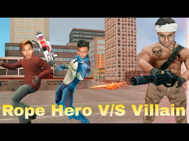 Rope Hero V/S Dangerous Villain | rope hero in real life | Funny 2 Friends