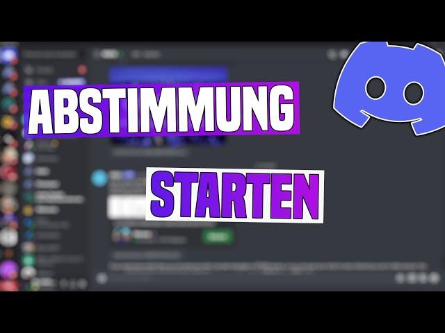 Discord ABSTIMMUNG erstellen | SIMPLE POLL Bot Tutorial [Deutsch]