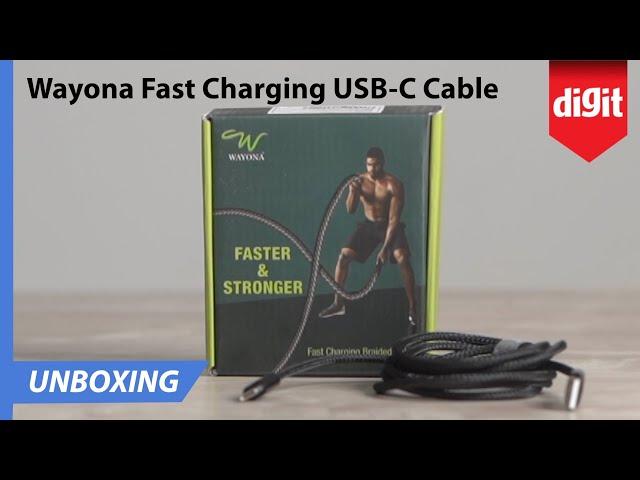 Wayona Fast Charging USB-C Cable Unboxing