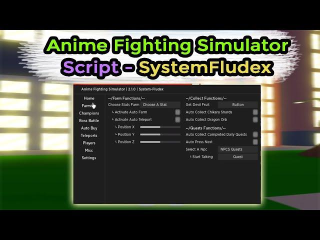 Anime Fighting Simulator Script