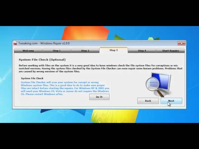 Using Tweaking.com - Windows Repair by Majorgeeks.com
