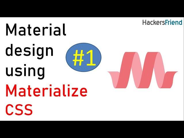 1.  What is Material design ?  - Materialize CSS tutorial