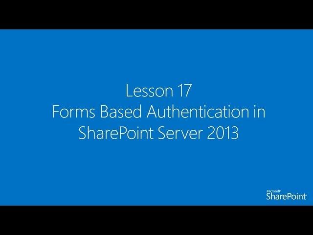 [Arabic]17. Forms Based Authentication in SharePoint Server 2013