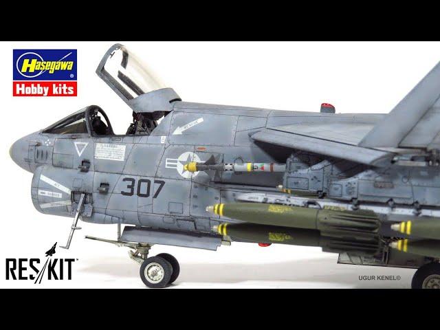 A-7E CORSAIR II  - Hasegawa 1/48 - [ Short Tutorial ]