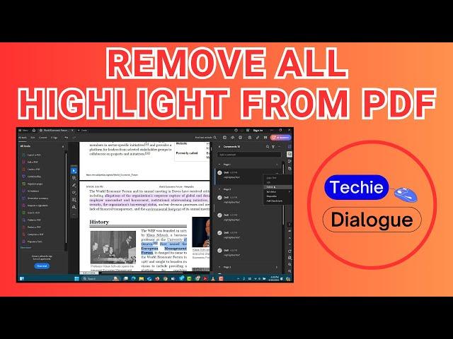 How to Remove All Highlight from PDF