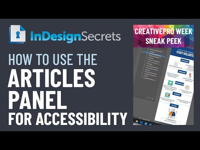 InDesign How-To: Use the Articles Panel for Accessibility (Video Tutorial)