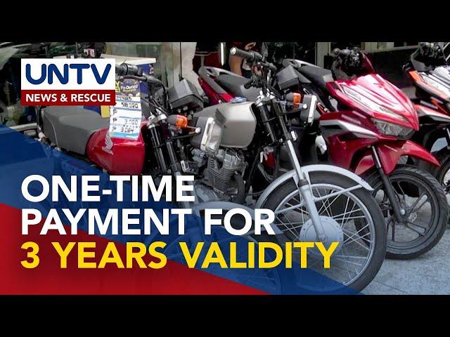 LTO to implement one-time payment equivalent to 3 years registration for new motorcycles on May 15