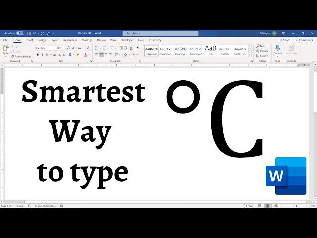 Shortcut for degree symbol in Word and PowerPoint