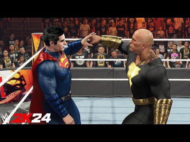 Superman Vs Black Adam | Last man Standing Match - WWE 2K24 - PS5 [4K 60FPS]