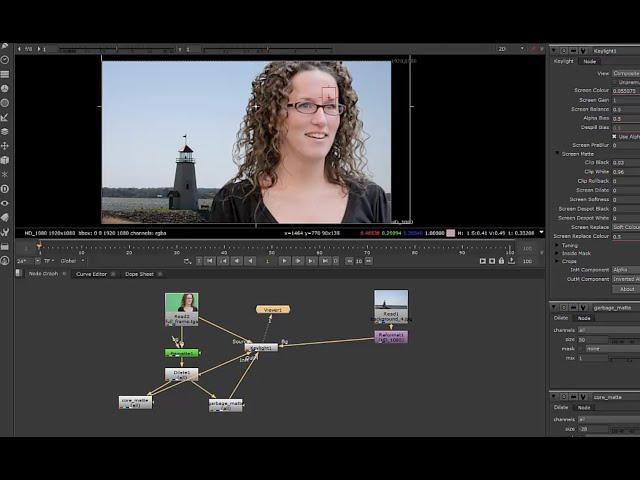 Super Quick and Easy Green Screen Compositing in Nuke with Keylight using Primatte (No Rotoscoping)