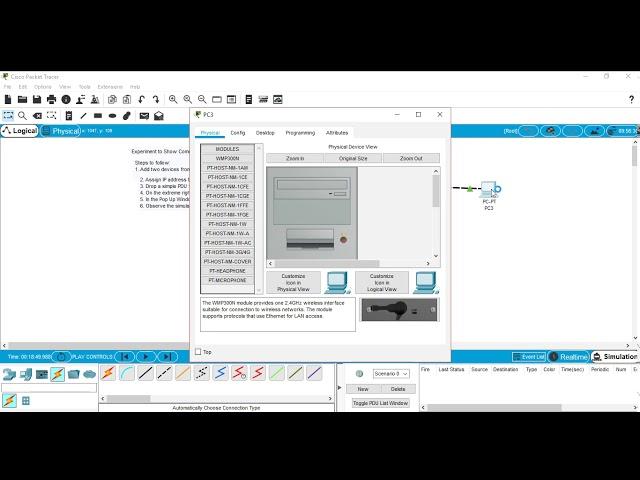 Communication between two computers using Packet Tracer | easy learning tutorials