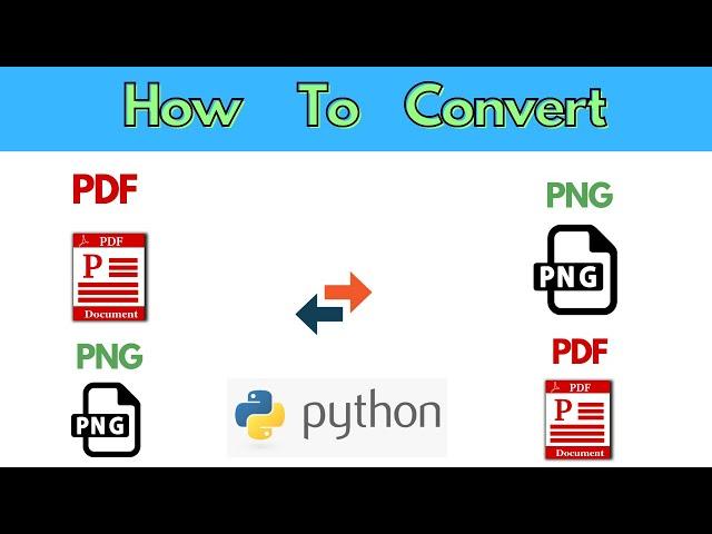 How To Convert PDF TO PNG & PNG TO PDF Python
