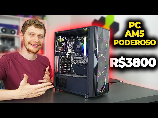 CHEAP RYZEN AM5 GAMER PC (R$3800) ASSEMBLY AND TESTING IN GAMES (2025)