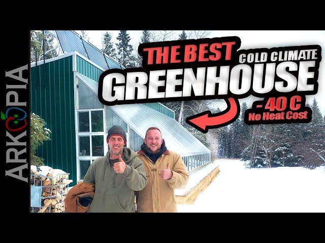 ️The Most Efficient Greenhouse on Earth | $100/year to heat in -40C with Sand Battery Thermal Mass