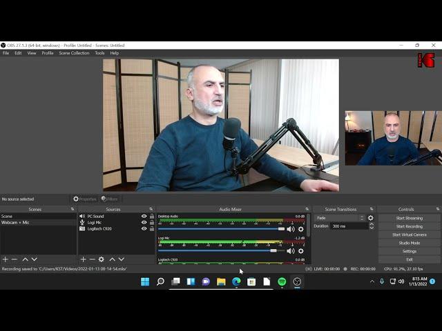 How to Record your Screen with Webcam and Microphone with OBS