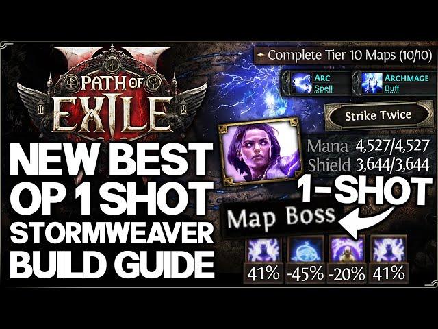 Path of Exile 2 - New Best OP Stormweaver Build Guide - Easy 1 SHOT Double Shock Archmage Endgame!