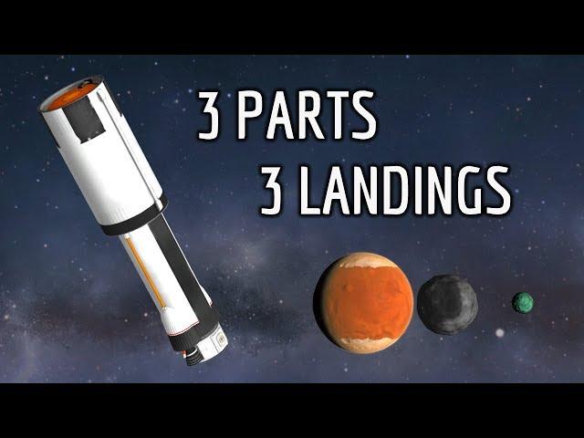 3 Parts to Duna, Ike AND Minmus! | Stock KSP 1.7