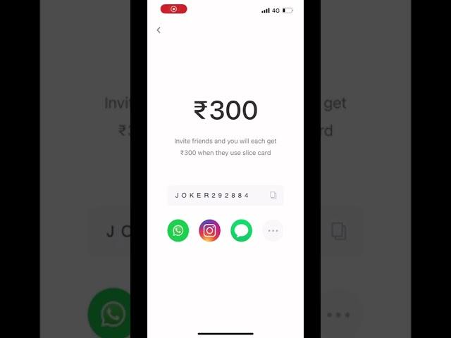Slicepay referral code(Get ₹300 #slicecard #slice #referral #cashback