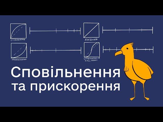 Сповільнення та прискорення / 12 принципів анімації з прикладами