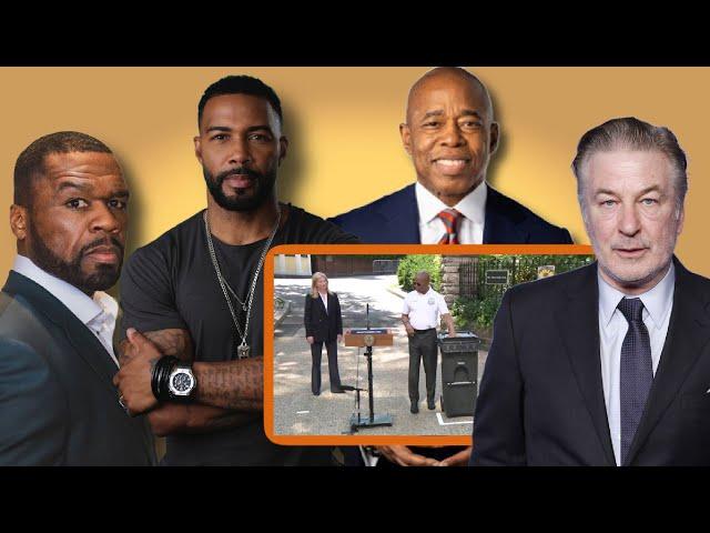 Alec Baldwin case DISMISSED, 50 Cent vs Omari Hardwick, Mayor Eric Adams unveils NYC trash bins