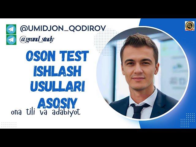 Milliy sertifikat uchun berilgan testlarning tahlili.